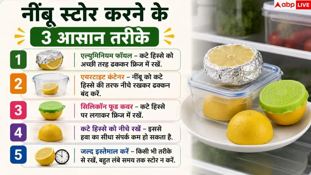 Half Lemon Storage: आधा नींबू बच गया, इस ट्रिक से लंबे समय तक रहेगा एकदम ताजा