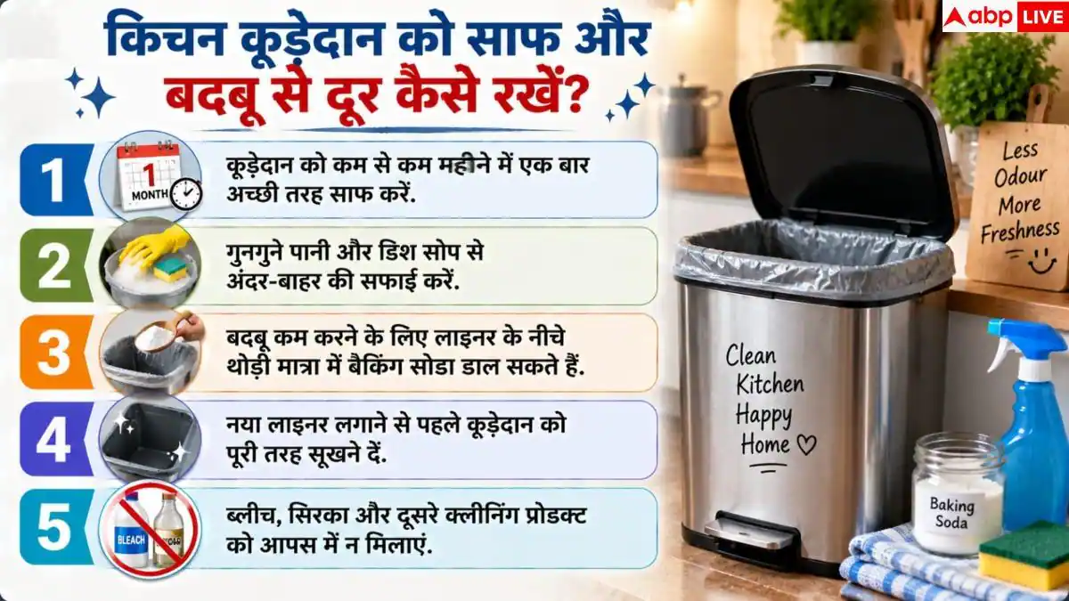 Home Cleaning Tips: कूड़ेदान खाली करने के बाद भी आती है बदबू? 1 ट्रिक से करें दूर