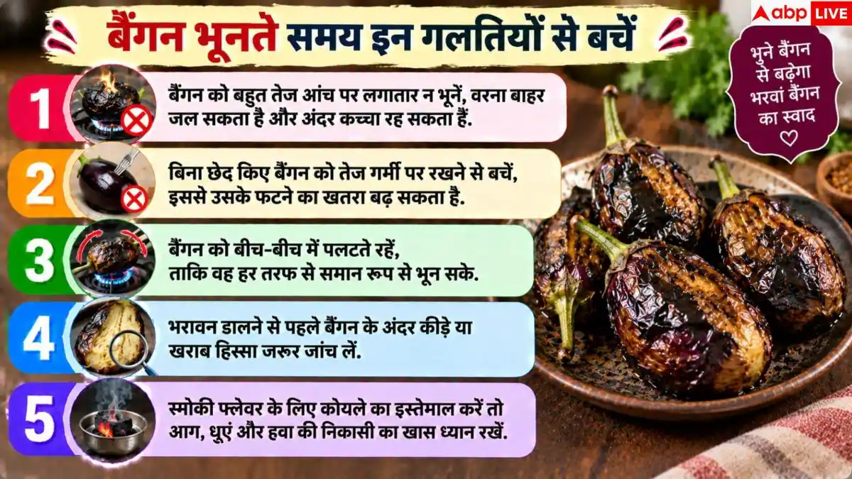 Stuffed Brinjal: भरावन से पहले कैसे भूनें बैंगन? इन टिप्स से बढ़ जाएगा स्वाद
