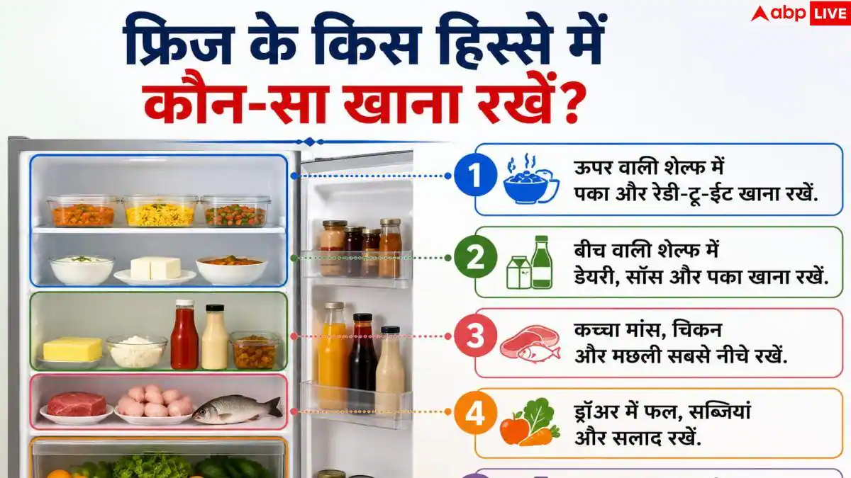 Fridge Food Storage: क्या आप भी फ्रिज में कहीं भी रख देते हैं खाना? आज ही बदलें ये 1 आदत