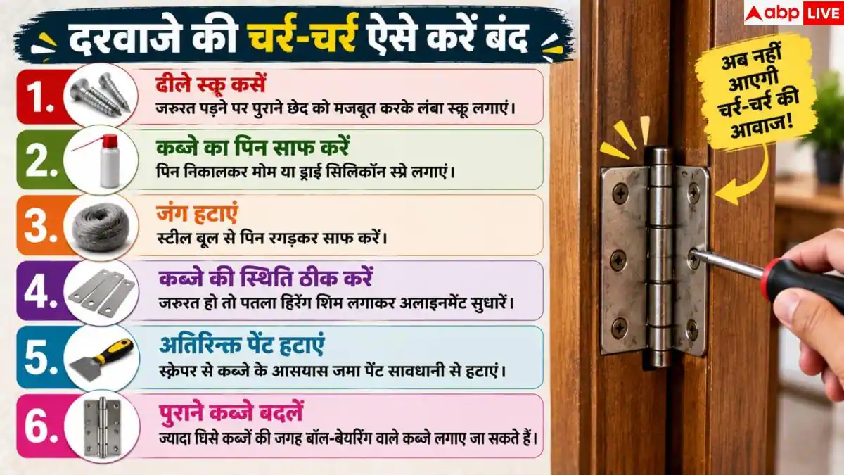 Squeaky Door: दरवाजे से आ रही चर्र-चर्र की आवाज, बढ़ई बुलाए बिना करें ठीक