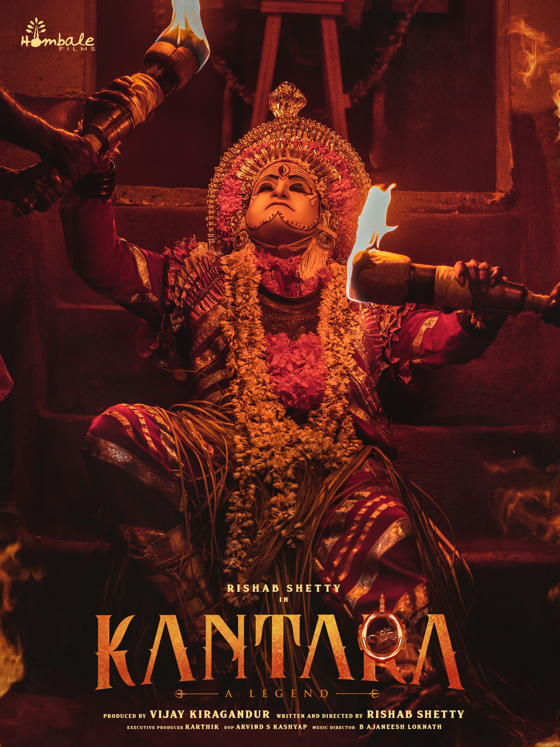 Hombale Films released Kantara: Chapter 1 first look in 7 languages, Rishab Shetty Intense look is viral