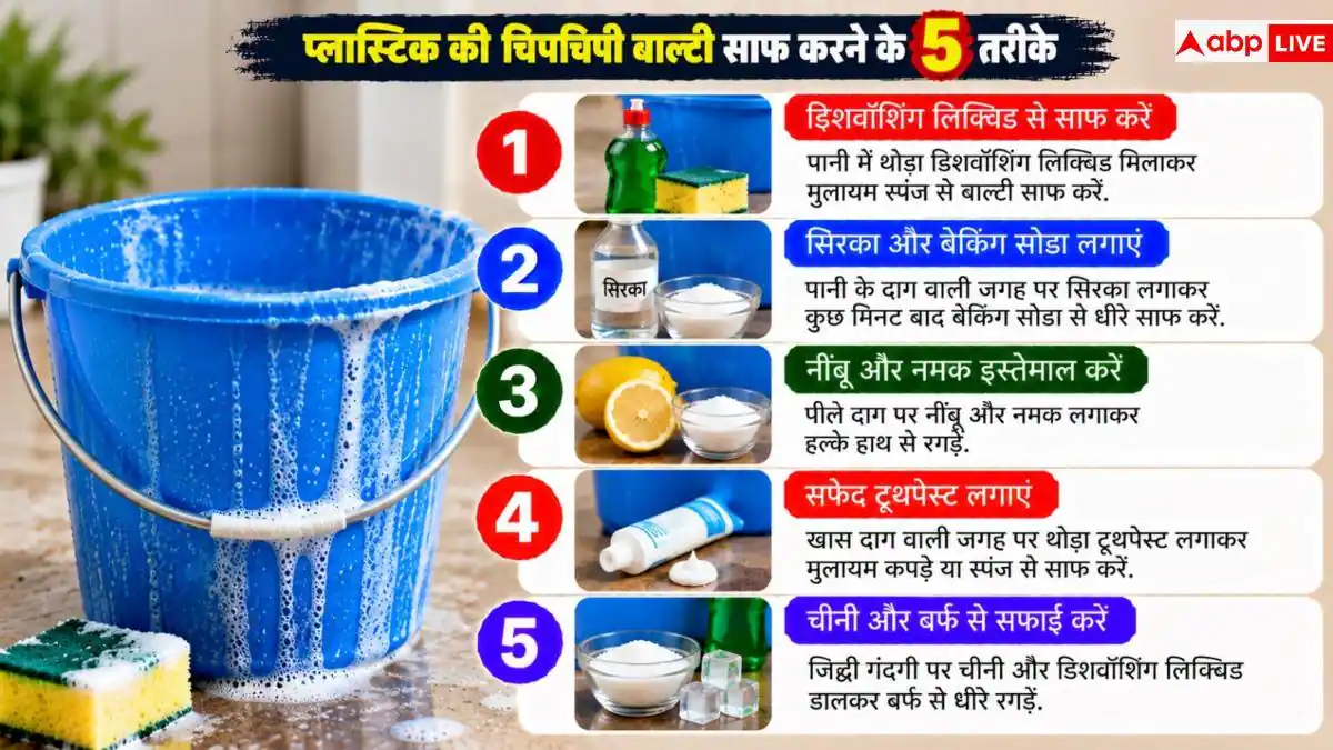 Plastic Bucket Cleaning Tips: गंदी और चिपचिपी हो गई है बाल्टी? 2 मिनट में ऐसे चमकाएं